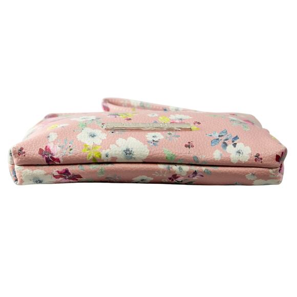 Women's Clutch Purse STEVE MADDEN Pink Floral 2 Compartment Wristlet - Picture 4 of 8